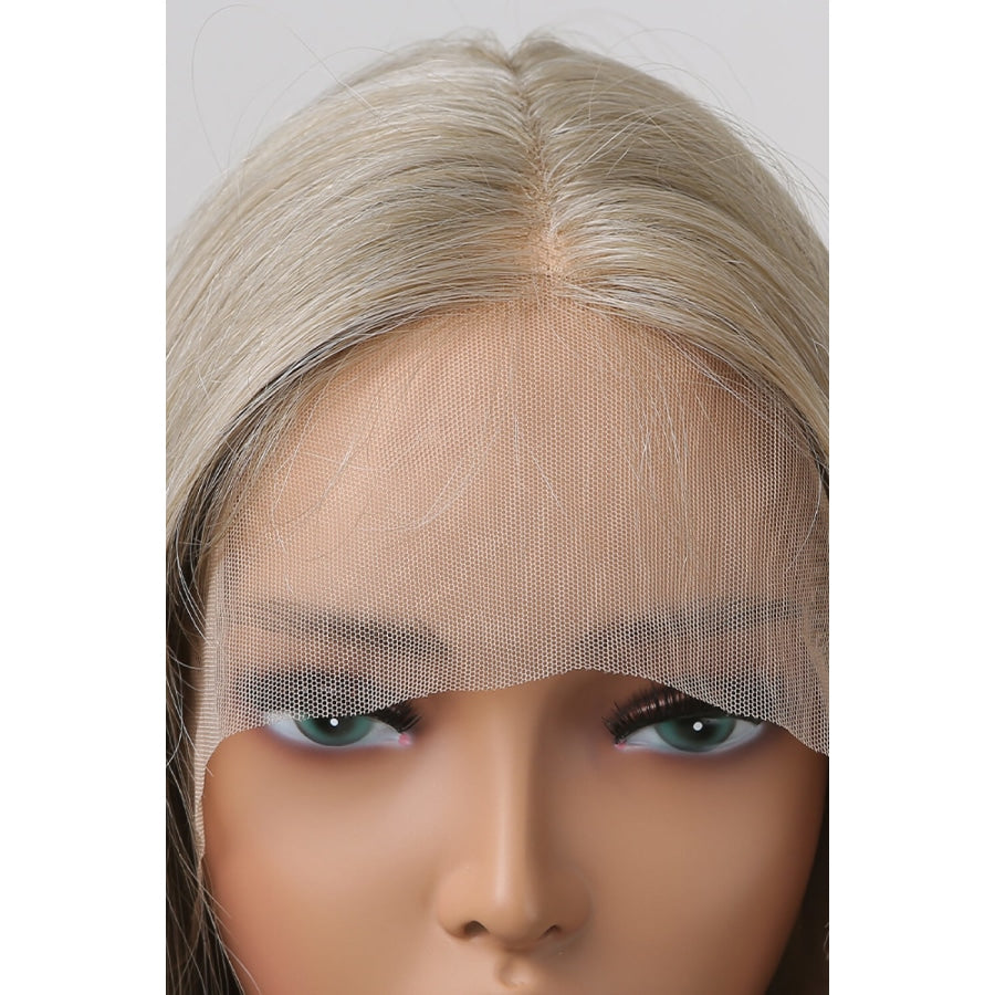 13*2 Lace Front Wigs Synthetic Long Straight 27 150% Density Blonde/Ash Brown Root / One Size