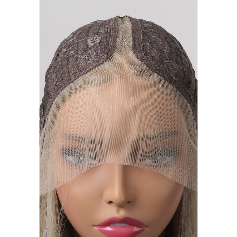 13*2 Lace Front Wigs Synthetic Long Straight 27 150% Density Blonde/Ash Brown Root / One Size