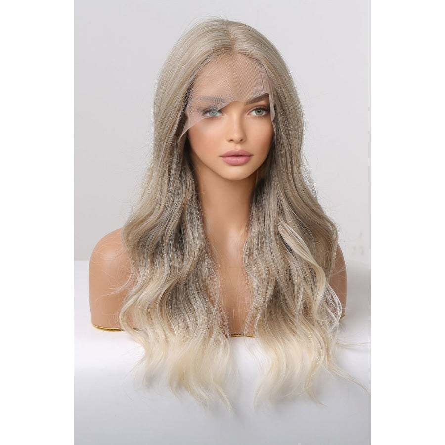 13*2 Lace Front Wigs Synthetic Long Wave 24 150% Density in Medium Blonde Highlights Medium Blonde Highlights / One Size