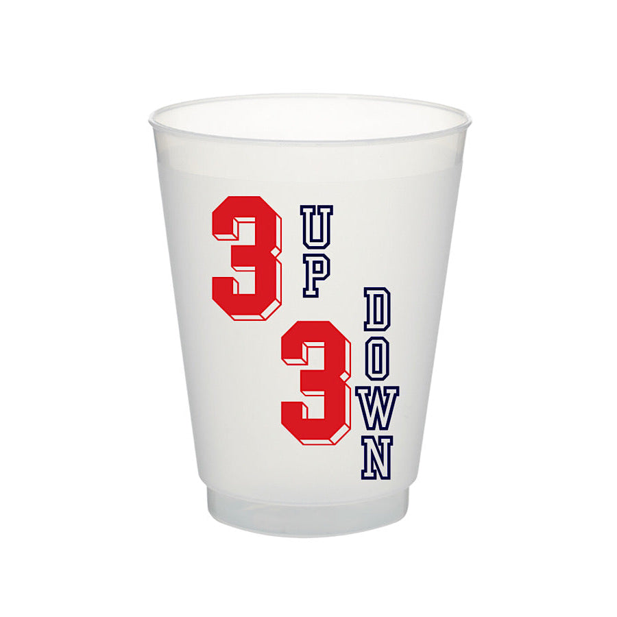 16oz 3 Up Down Red Varsity Flex Cup - ETA 4/20 WS 600 Accessories