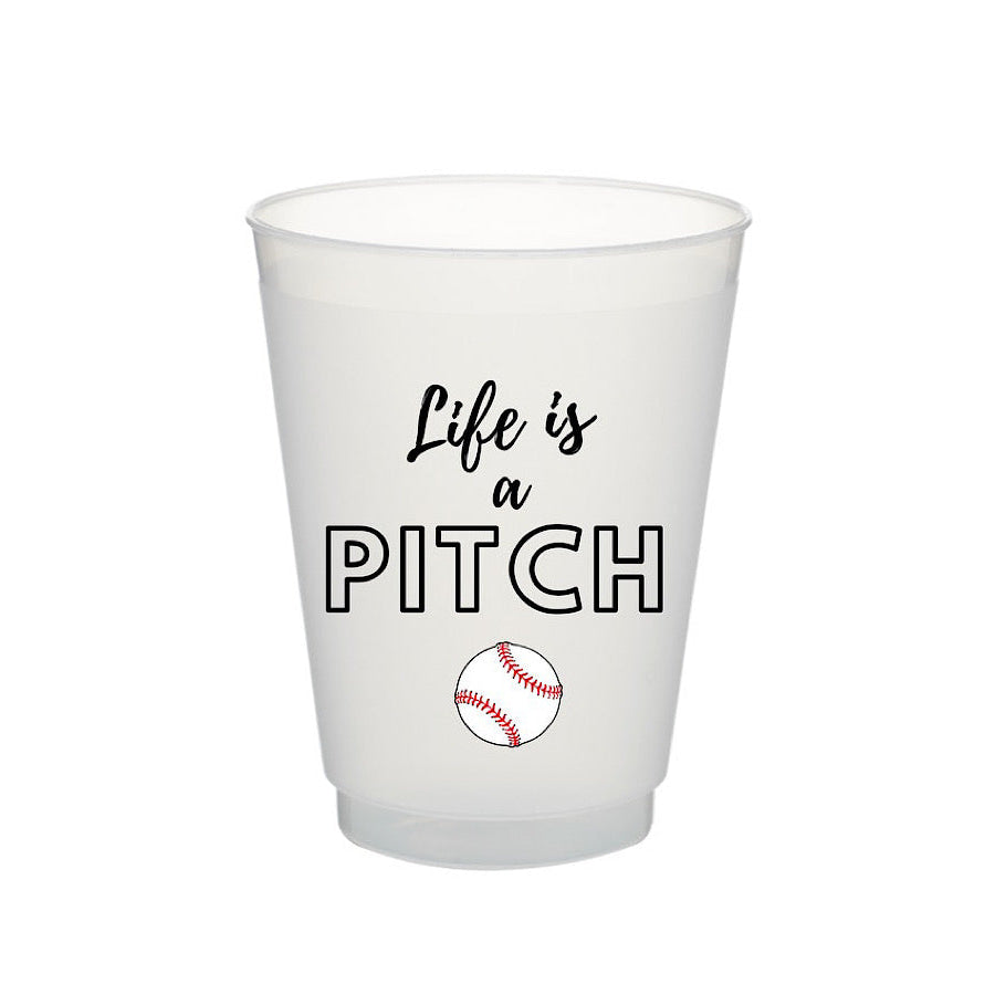 16oz Life is a Pitch Baseball Flex Cup - ETA 4/20 WS 600 Accessories