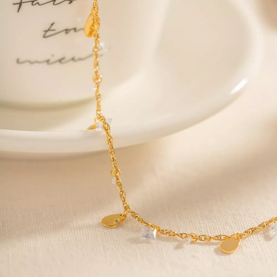 18K Gold-Plated Anklet Bracelets Gold / onesize Apparel and Accessories