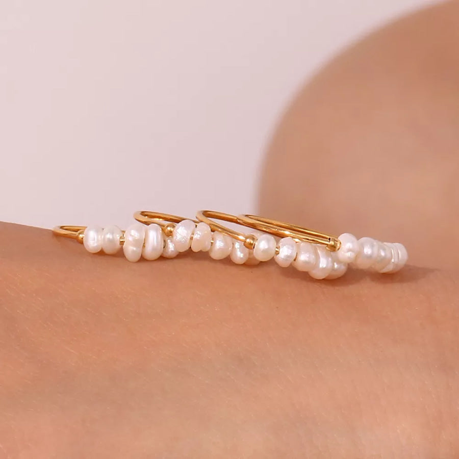 18K Gold-Plated Baroque Pearl Ring Apparel and Accessories
