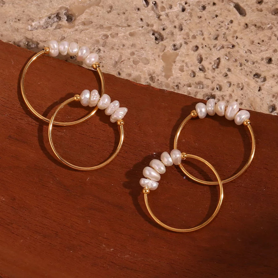 18K Gold-Plated Baroque Pearl Ring Apparel and Accessories