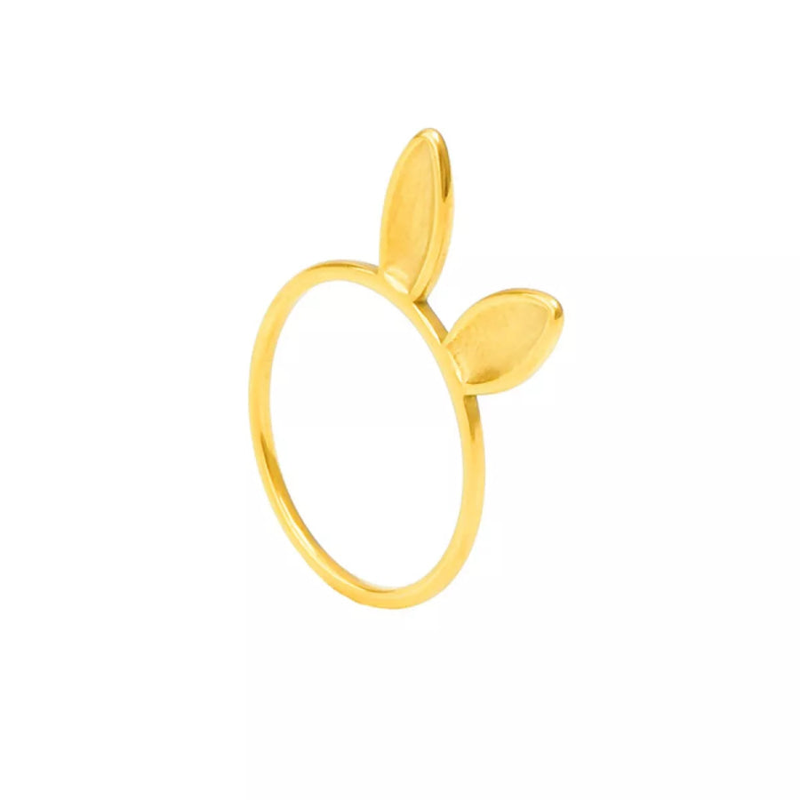 18K Gold-Plated Bunny Ear Ring Apparel and Accessories