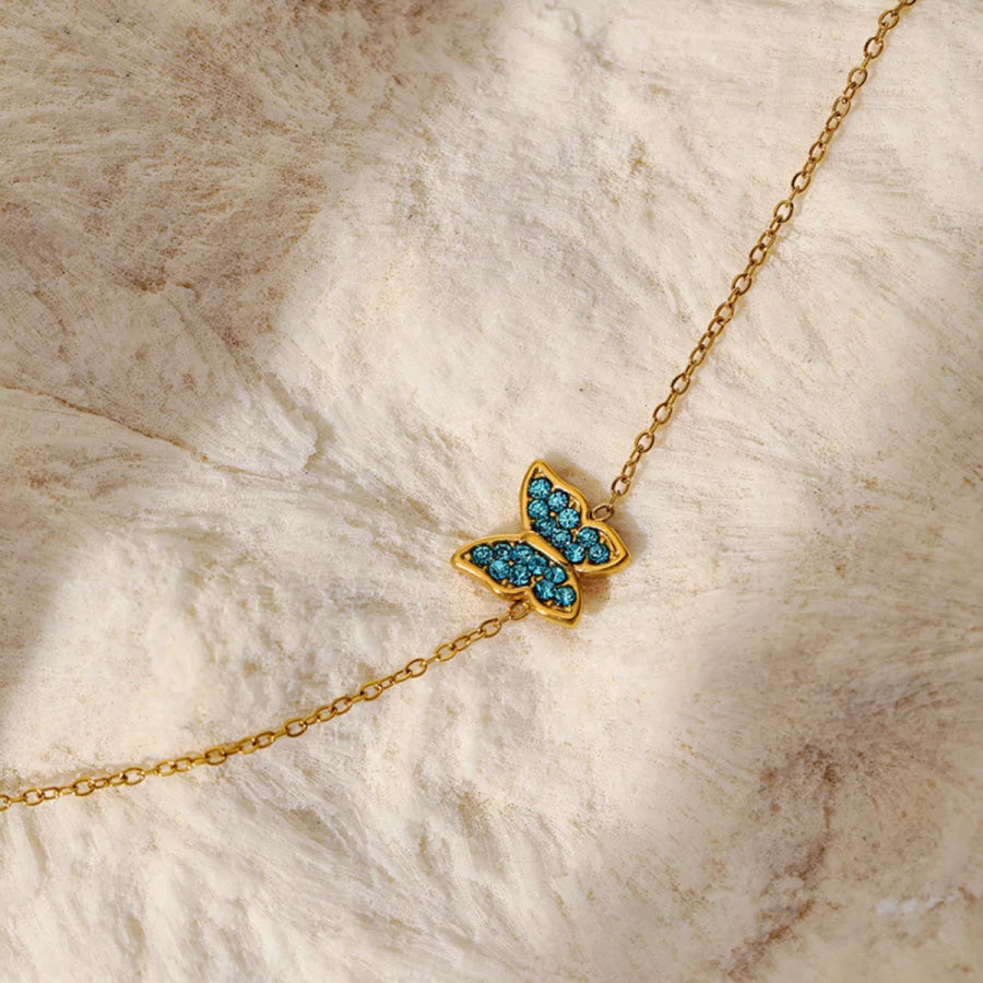 18K Gold-Plated Butterfly Adjustable Bracelet Gold / onesize Apparel and Accessories