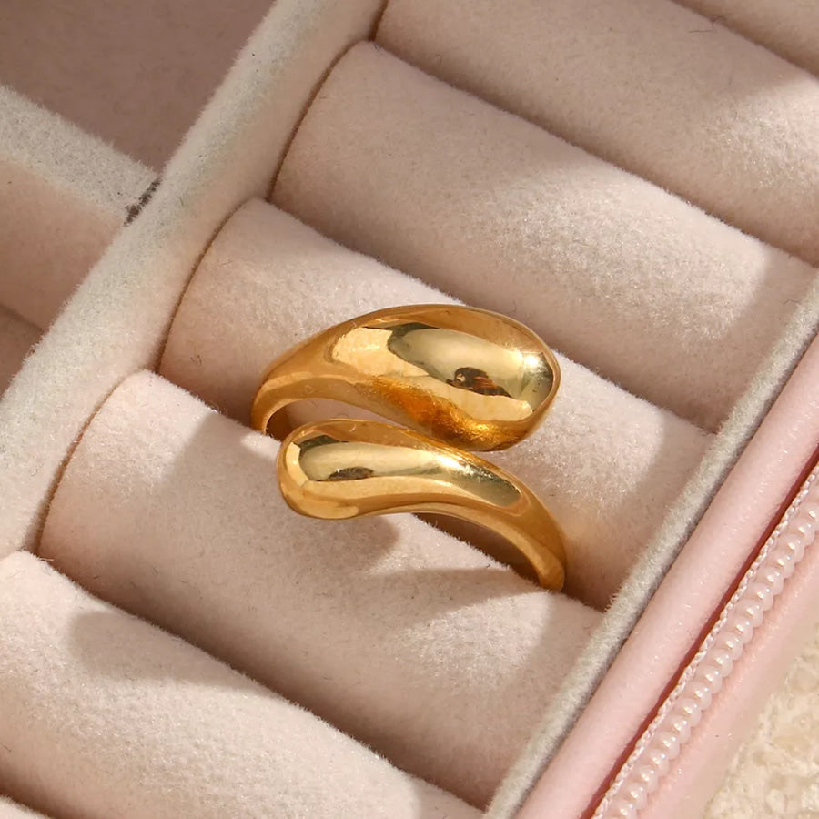 18K Gold-Plated Bypass Ring Apparel and Accessories