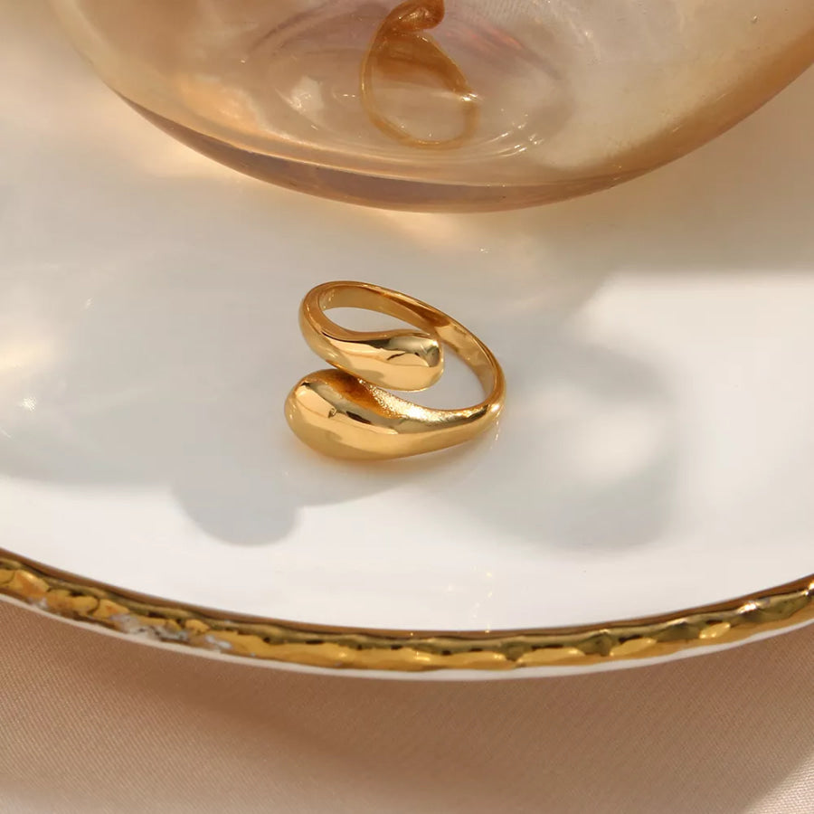 18K Gold-Plated Bypass Ring Apparel and Accessories