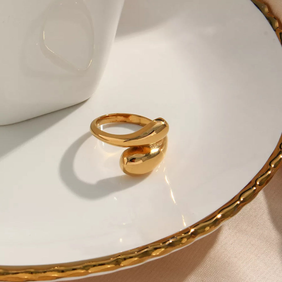 18K Gold-Plated Bypass Ring Apparel and Accessories