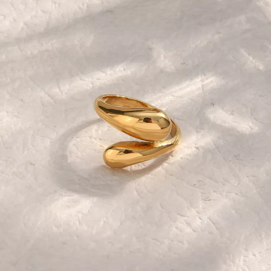 18K Gold-Plated Bypass Ring Apparel and Accessories