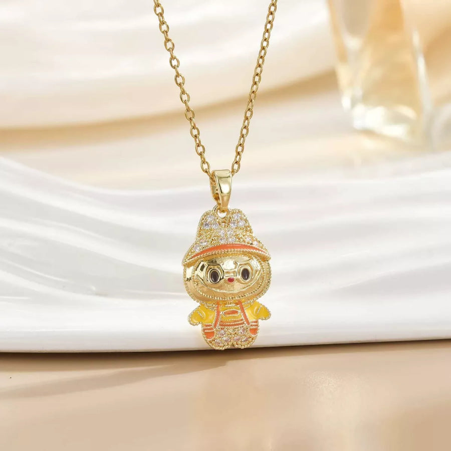 18K Gold-Plated Cartoon Character Pendant Necklace Style E / ONESIZE Apparel and Accessories