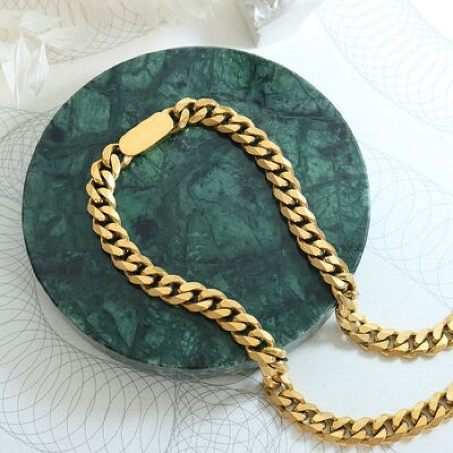 18K Gold - Plated Chain Necklace Apparel and Accessories