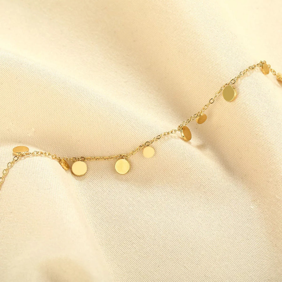 18K Gold-Plated Charm Bracelet Gold / One Size Apparel and Accessories