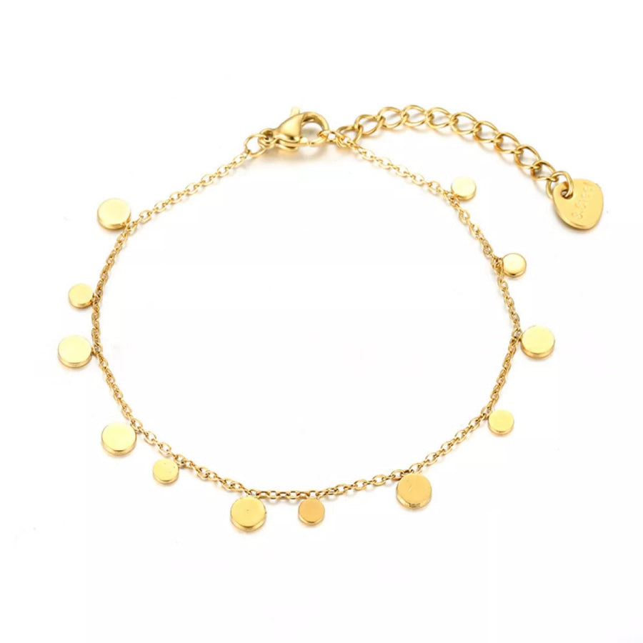 18K Gold-Plated Charm Bracelet Gold / One Size Apparel and Accessories