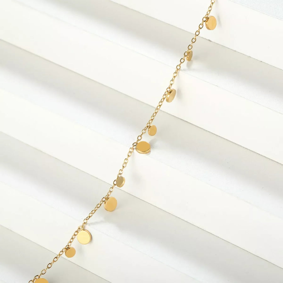 18K Gold-Plated Charm Bracelet Gold / One Size Apparel and Accessories