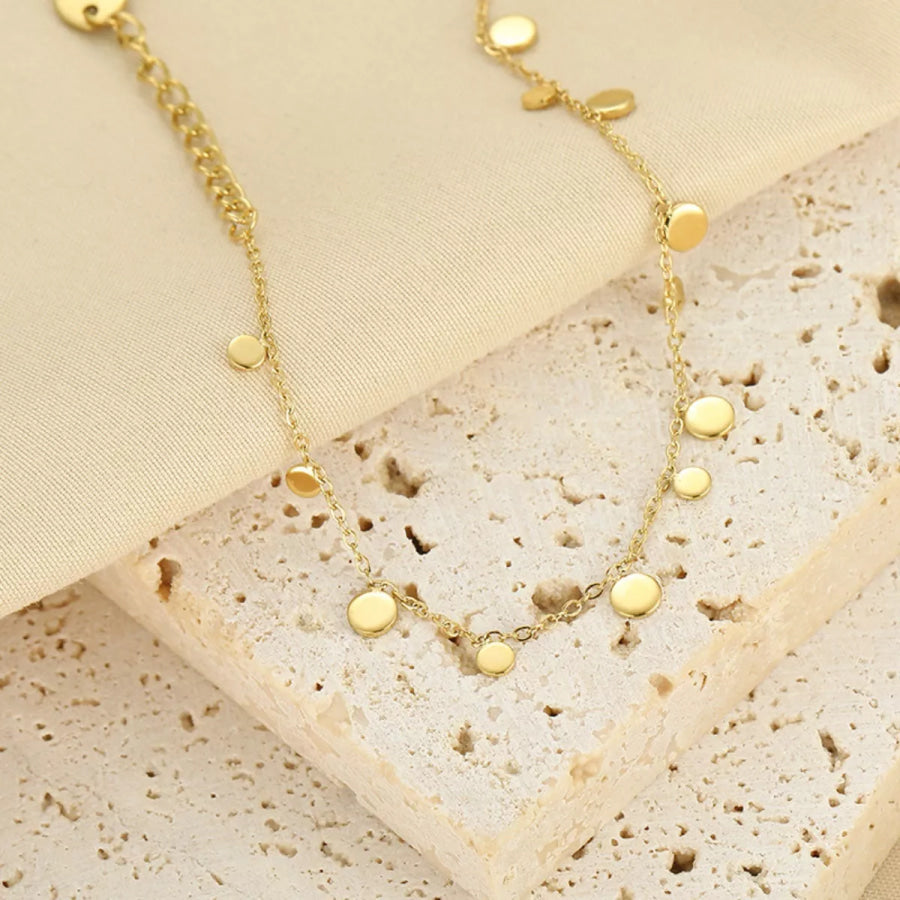 18K Gold-Plated Charm Bracelet Gold / One Size Apparel and Accessories