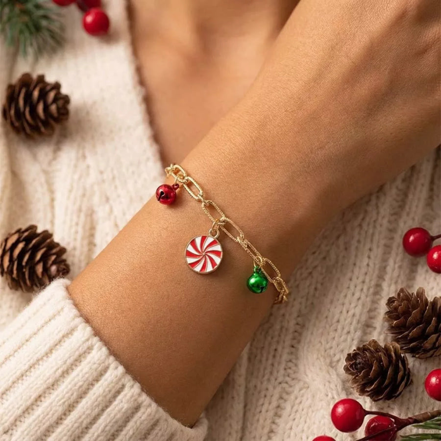 18K Gold-Plated Christmas Bracelet Style A / onesize Apparel and Accessories