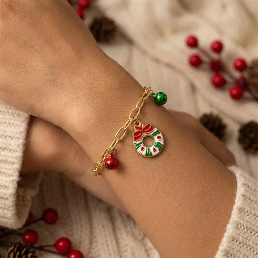 18K Gold-Plated Christmas Bracelet Style C / onesize Apparel and Accessories