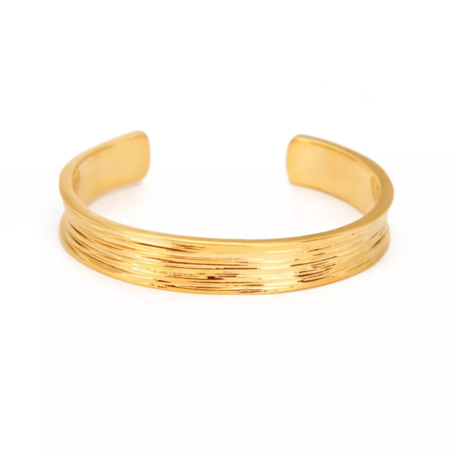 18K Gold-Plated Copper Open Bracelet Gold / One Size Apparel and Accessories