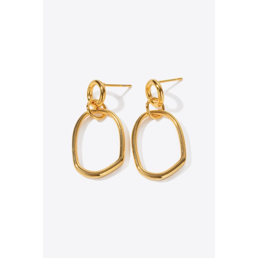 18K Gold-Plated Dangle Earrings Gold / One Size