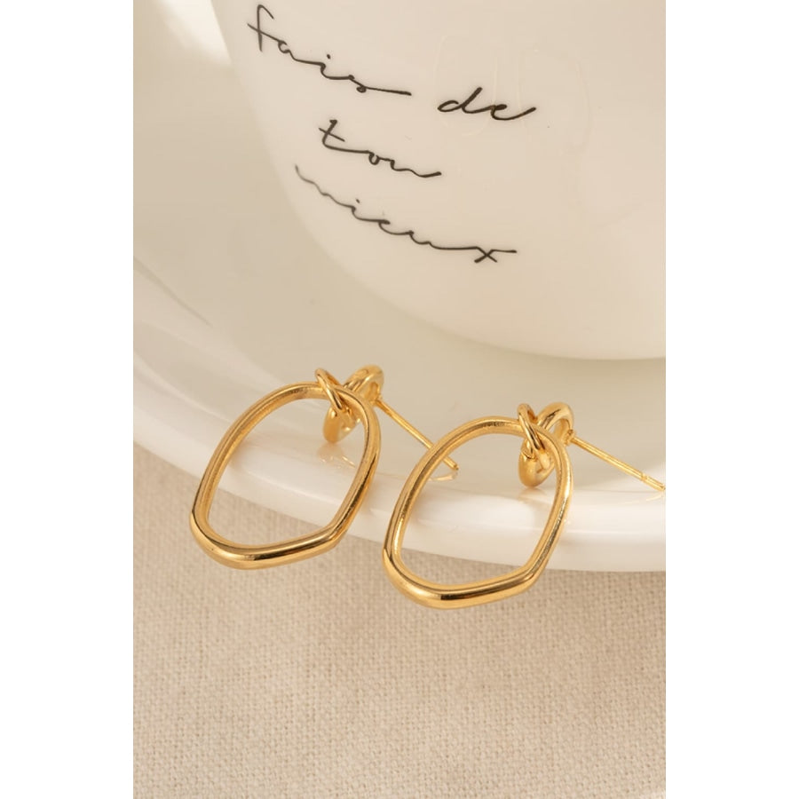 18K Gold-Plated Dangle Earrings Gold / One Size