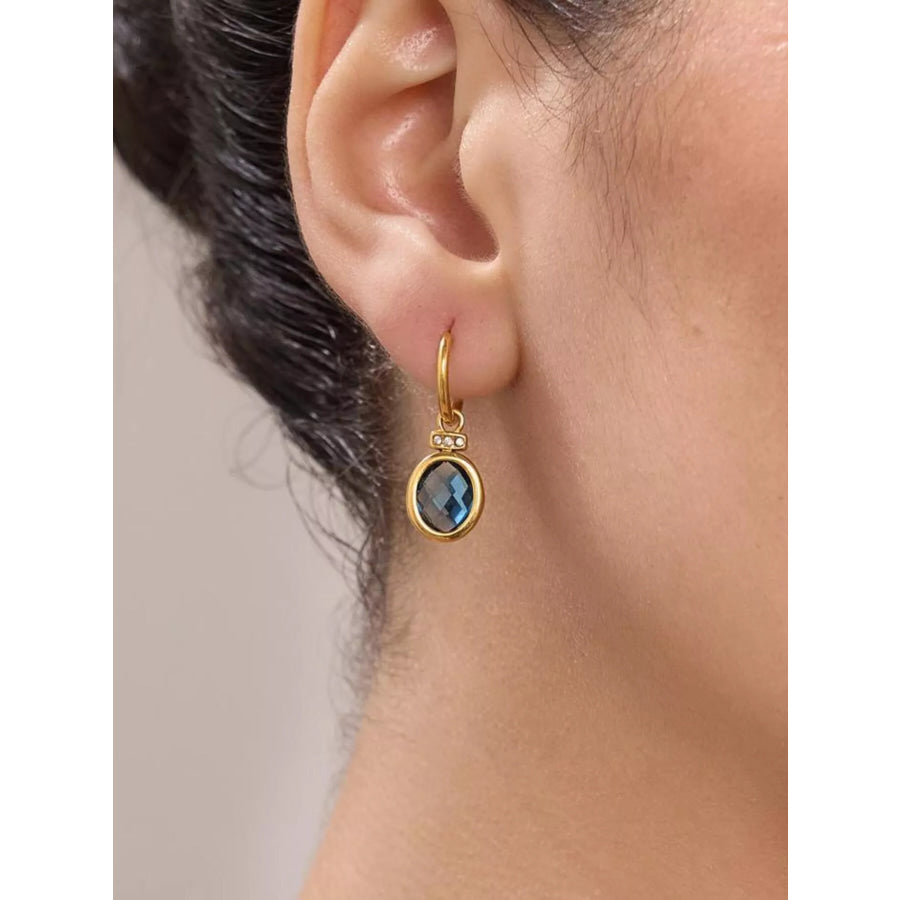 18K Gold-Plated Dangle Earrings Gold / onesize Apparel and Accessories