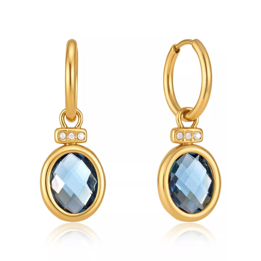 18K Gold-Plated Dangle Earrings Gold / onesize Apparel and Accessories