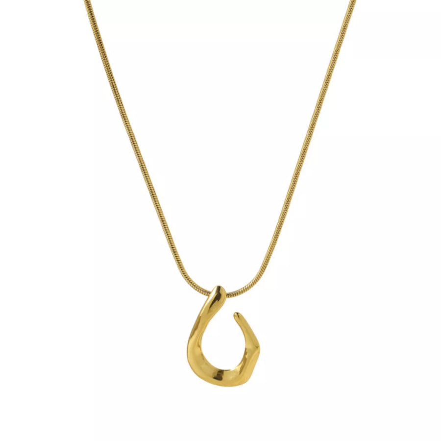 18K Gold-Plated Geometric Necklace Gold / One Size Apparel and Accessories