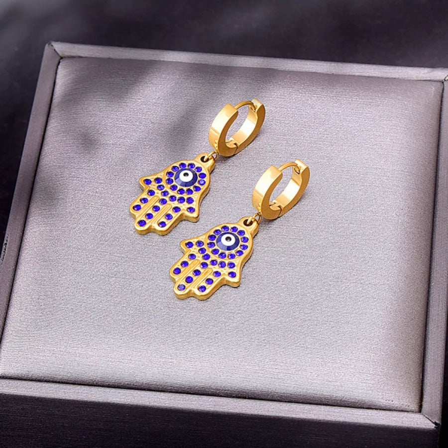 18K Gold-Plated Hand Charm Jewelry Set Gold / One Size Apparel and Accessories