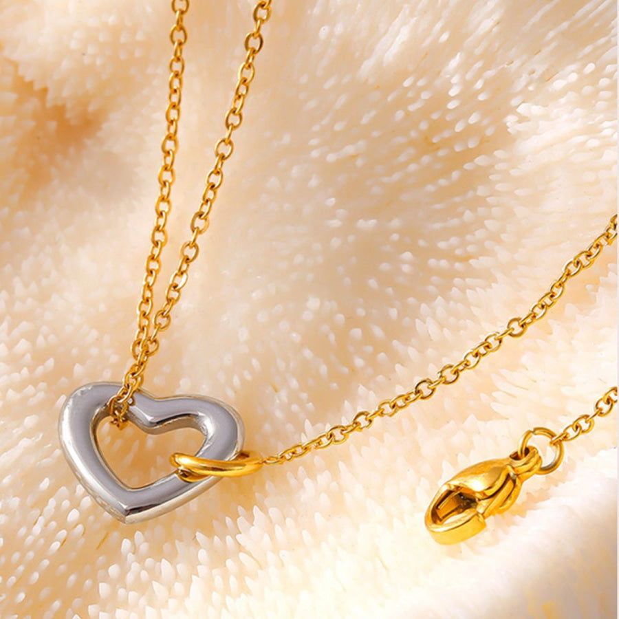 18K Gold-Plated Heart Bracelet Gold / One Size Apparel and Accessories