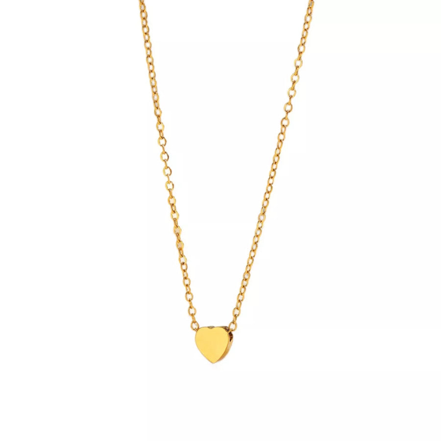 18K Gold-Plated Heart Pendant Necklace Gold / onesize Apparel and Accessories