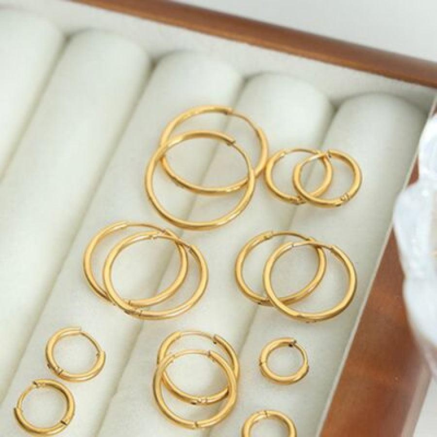 18K Gold - Plated Huggie Earrings Apparel and Accessories