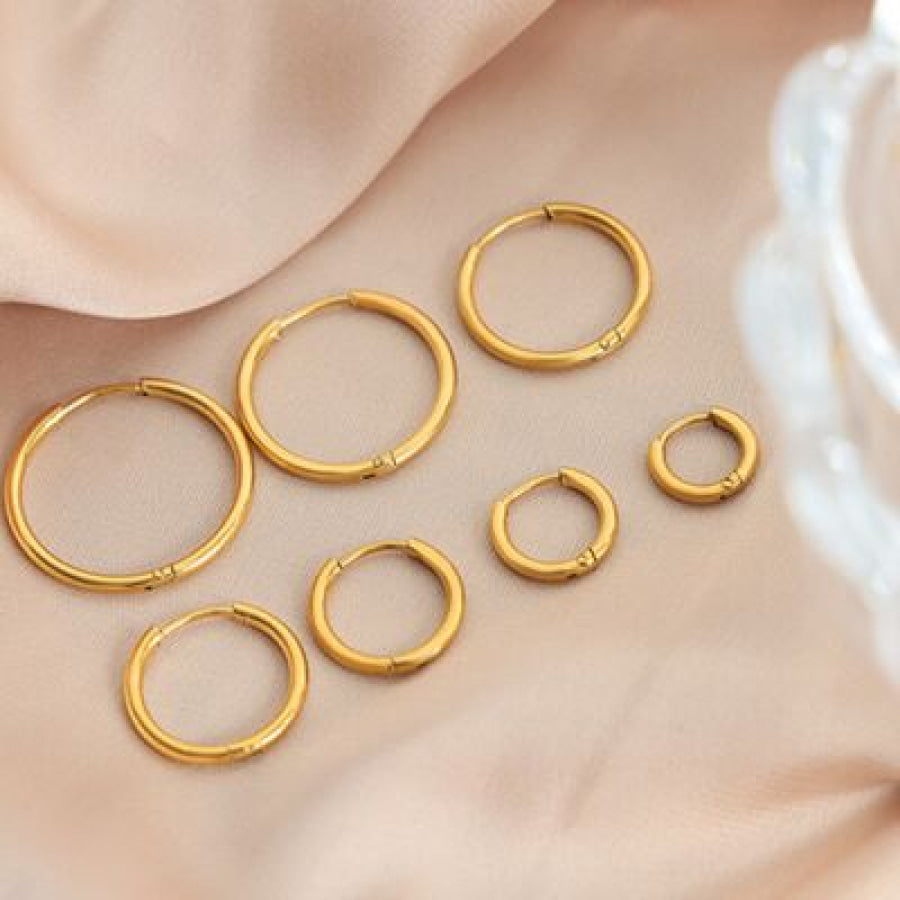 18K Gold - Plated Huggie Earrings Apparel and Accessories