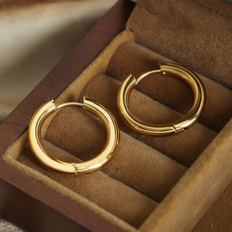 18K Gold - Plated Huggie Earrings Clothing