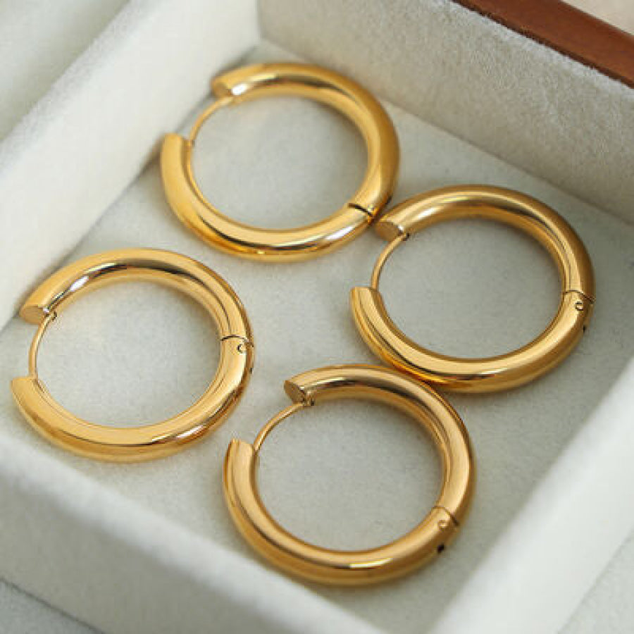 18K Gold - Plated Huggie Earrings Clothing