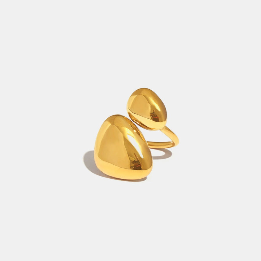 18K Gold-Plated Irregular Bypass Ring Gold / 7 Apparel and Accessories