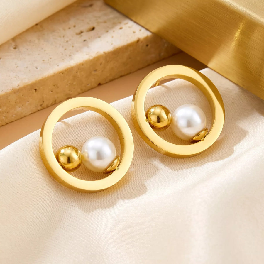 18K Gold-Plated Layered Necklace & Earrings and Ring Jewelry Set Gold / onesize Apparel Accessories