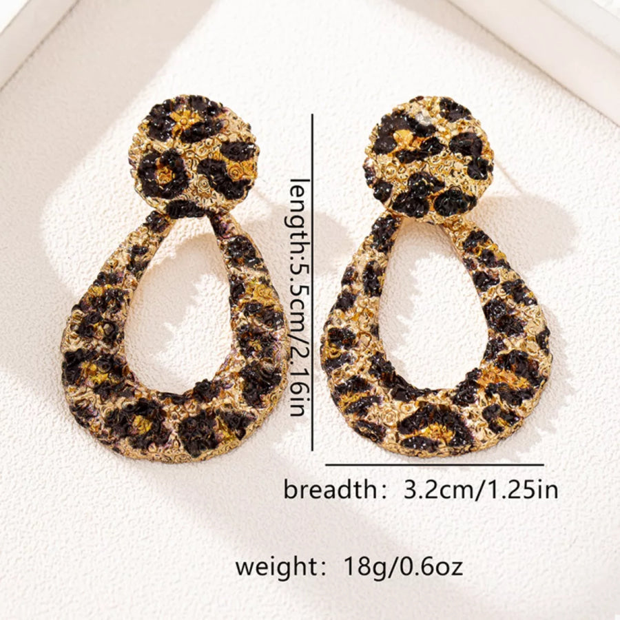 18K Gold-Plated Leopard Dangle Earrings Apparel and Accessories