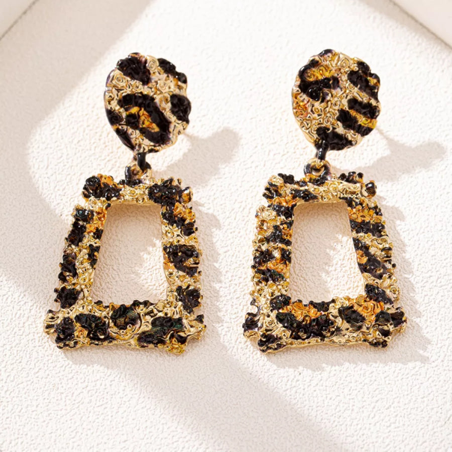 18K Gold-Plated Leopard Dangle Earrings Apparel and Accessories