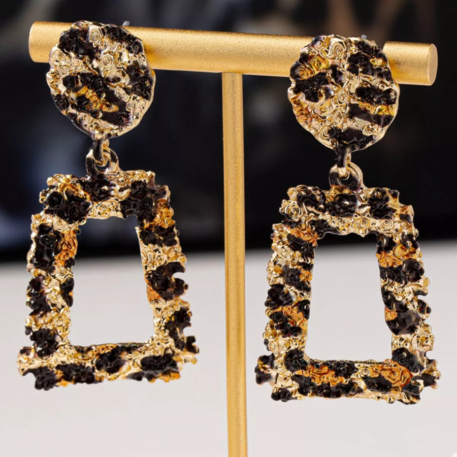 18K Gold-Plated Leopard Dangle Earrings Apparel and Accessories