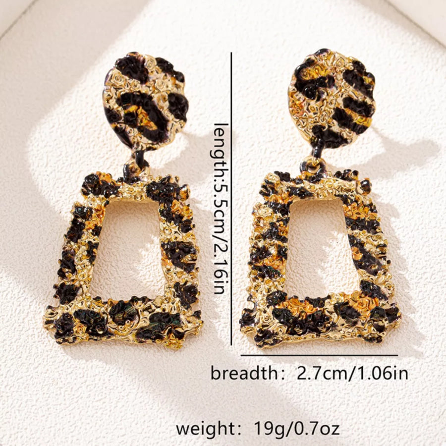 18K Gold-Plated Leopard Dangle Earrings Apparel and Accessories