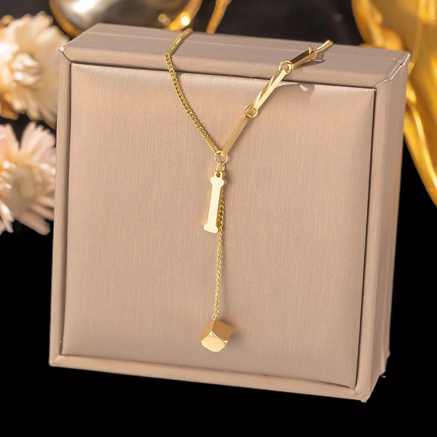 18K Gold-Plated Letter Pendant Necklace Style I / onesize Apparel and Accessories