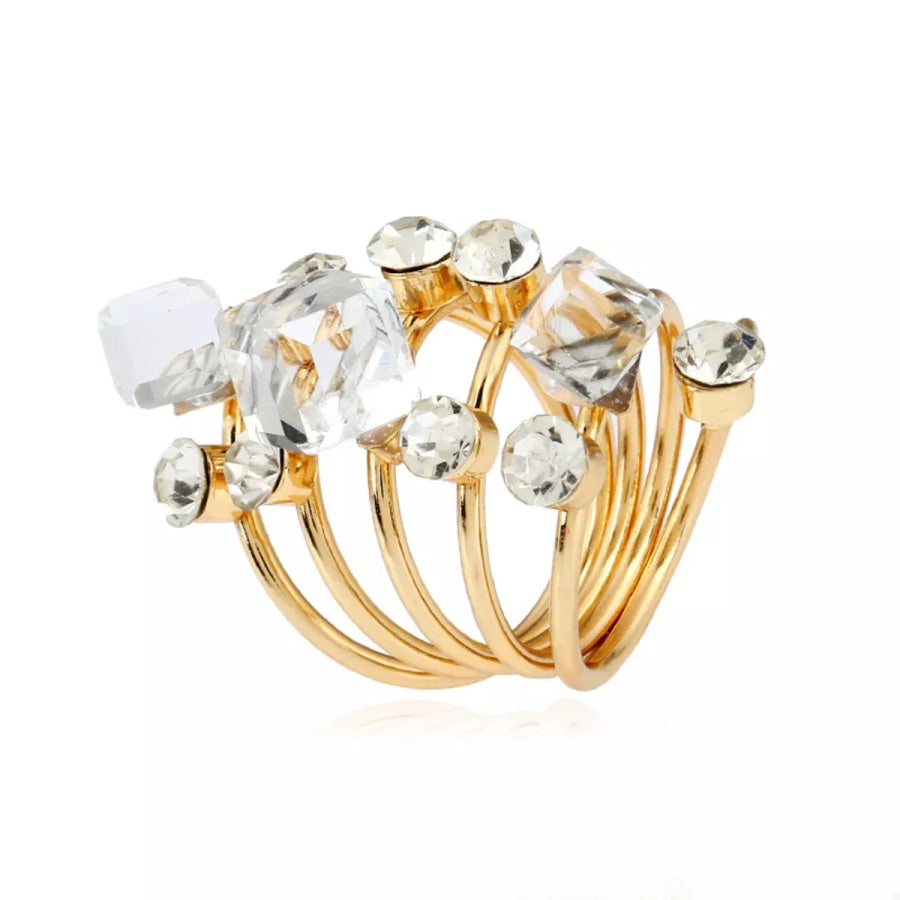 18K Gold-Plated Multi-Layered Ring Apparel and Accessories