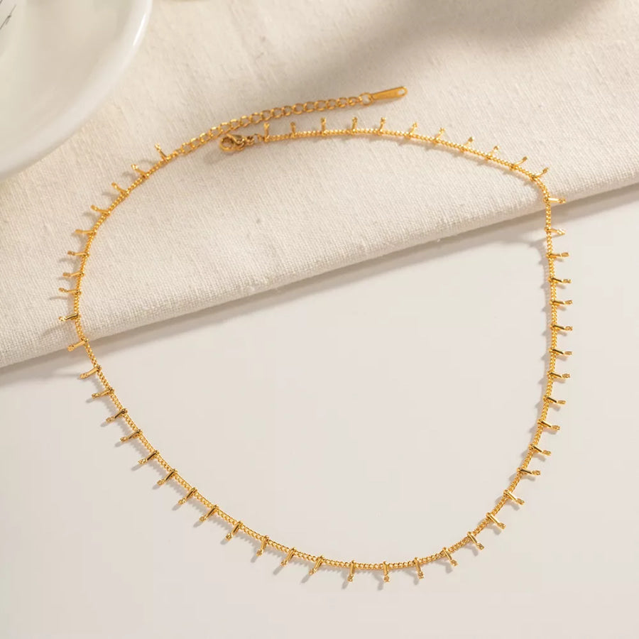 18K Gold-Plated Necklace and Bracelet Jewelry Set Gold / onesize Apparel Accessories