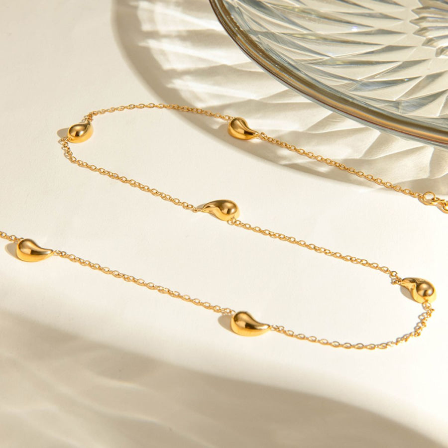 18K Gold-Plated Necklace Gold / One Size Apparel and Accessories