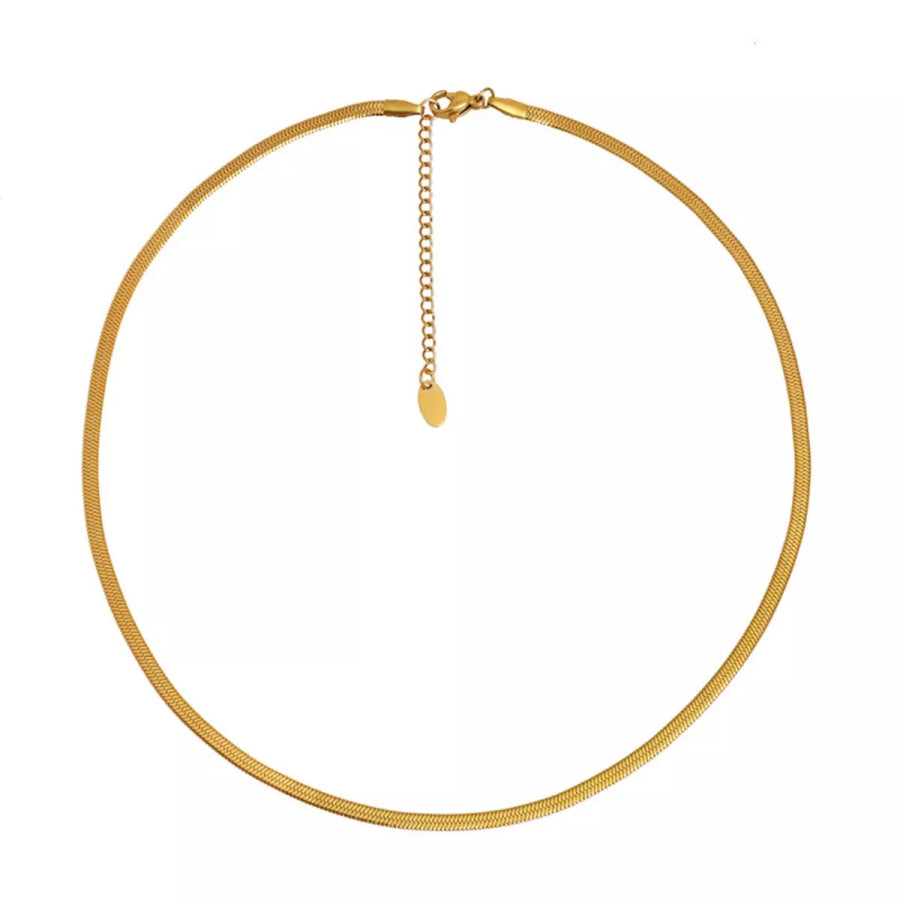 18K Gold-Plated Necklace Gold / One Size Apparel and Accessories