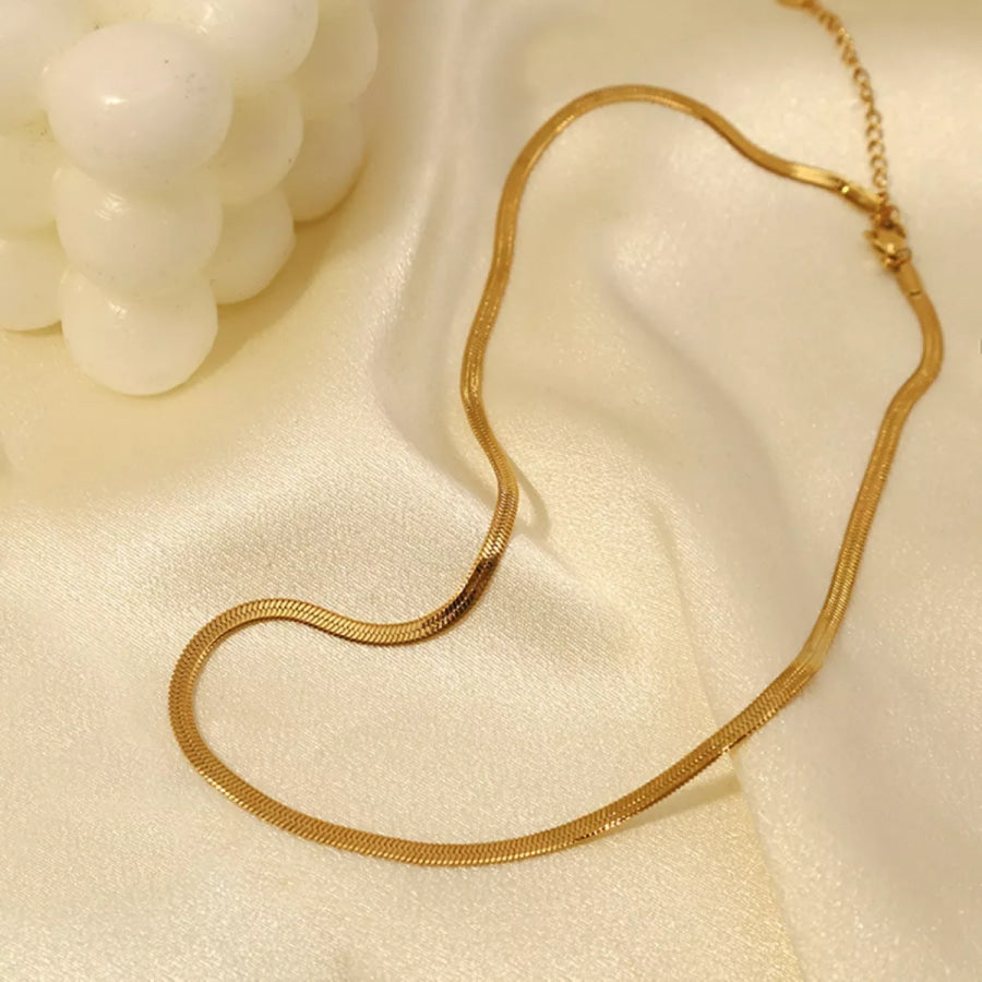 18K Gold-Plated Necklace Gold / One Size Apparel and Accessories