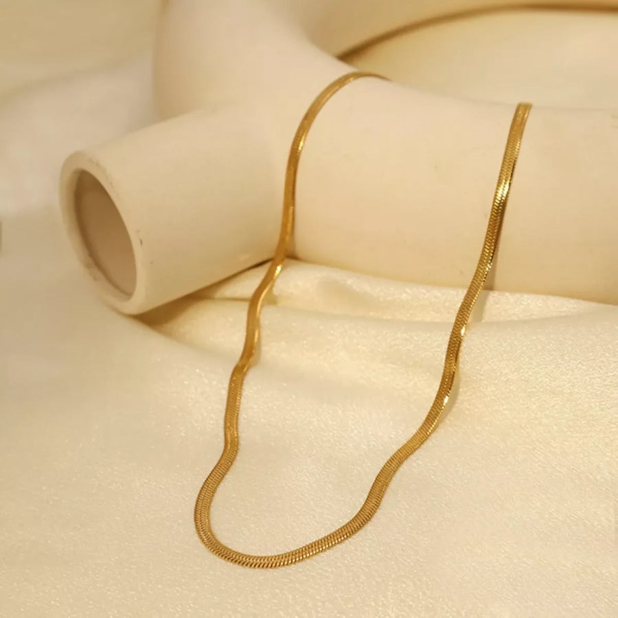 18K Gold-Plated Necklace Gold / One Size Apparel and Accessories
