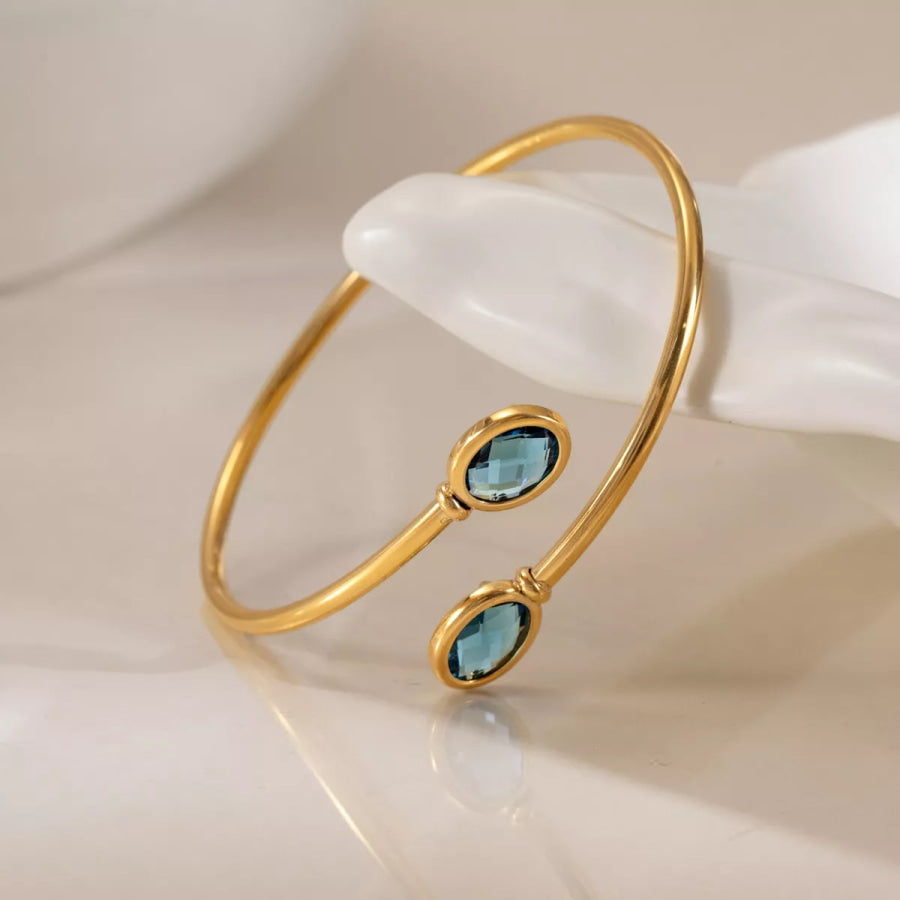 18K Gold-Plated Open Cuff Bracelet Gold / onesize Apparel and Accessories
