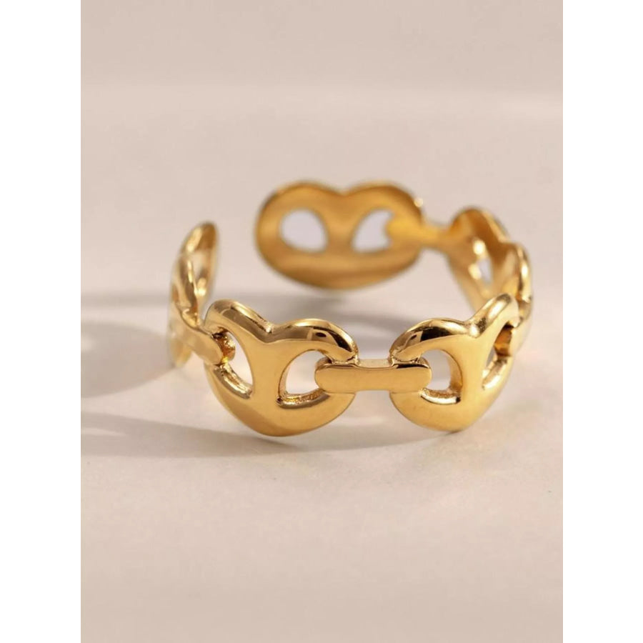 18K Gold-Plated Open Ring Gold / onesize Apparel and Accessories